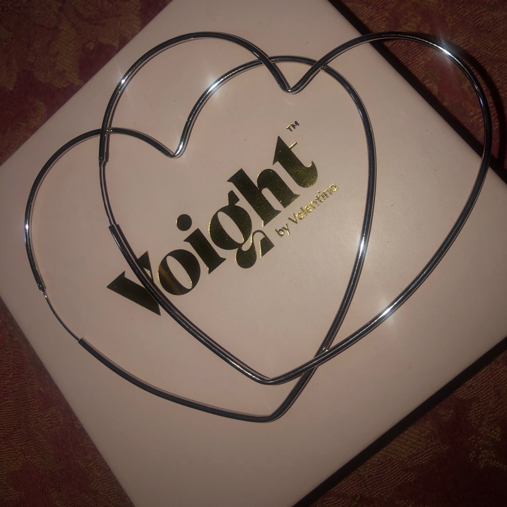 Large heart hoop earrings